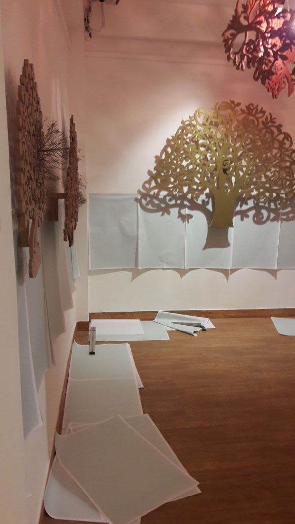 Amiya and Champa trees 
Installation 
Mixed Media 
8 x 10 x 10 2019 